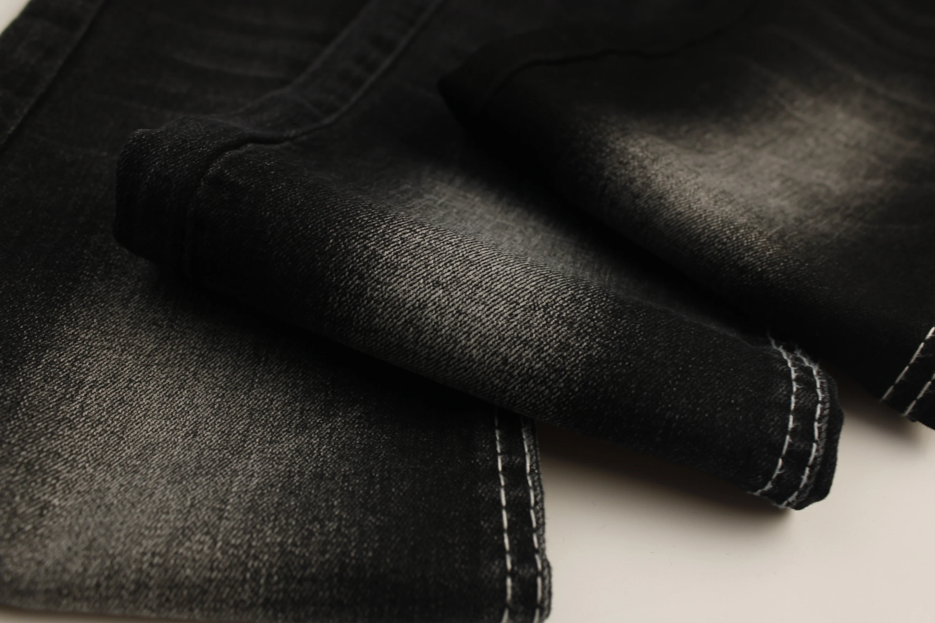 Factory Stock Lot Sold at Big Discounted Price black back Super High Elastic Soft Touch  OA Jeans Denim Fabric