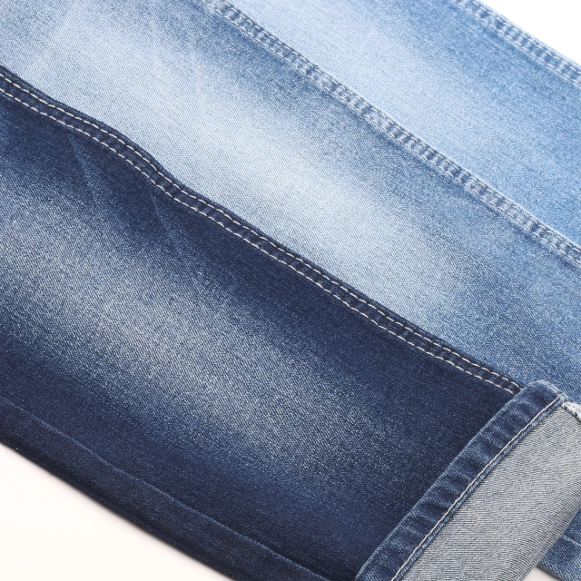 Cotton poly lycrafabric denim for jeans clothing fabric Wholesale 10.5 oz indigo blue good stretch denim fabric