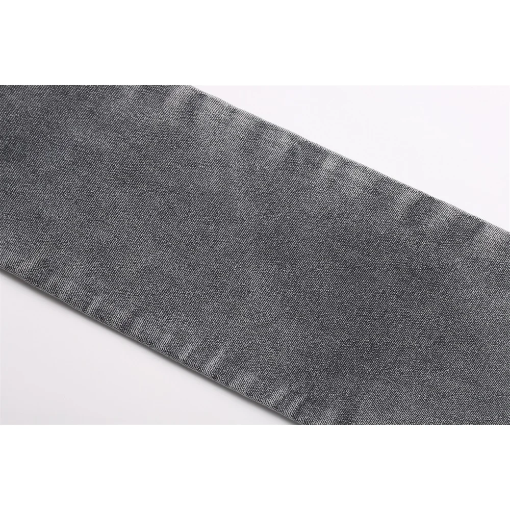 Super soft slight slub comfortable stretch 370gsm 180cm mercerized black black back denim fabric