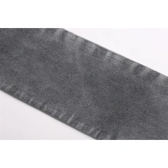 Super soft slight slub comfortable stretch 370gsm 180cm mercerized black black back denim fabric