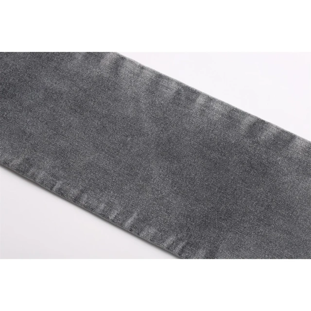 Super soft slight slub comfortable stretch 370gsm 180cm mercerized black black back denim fabric