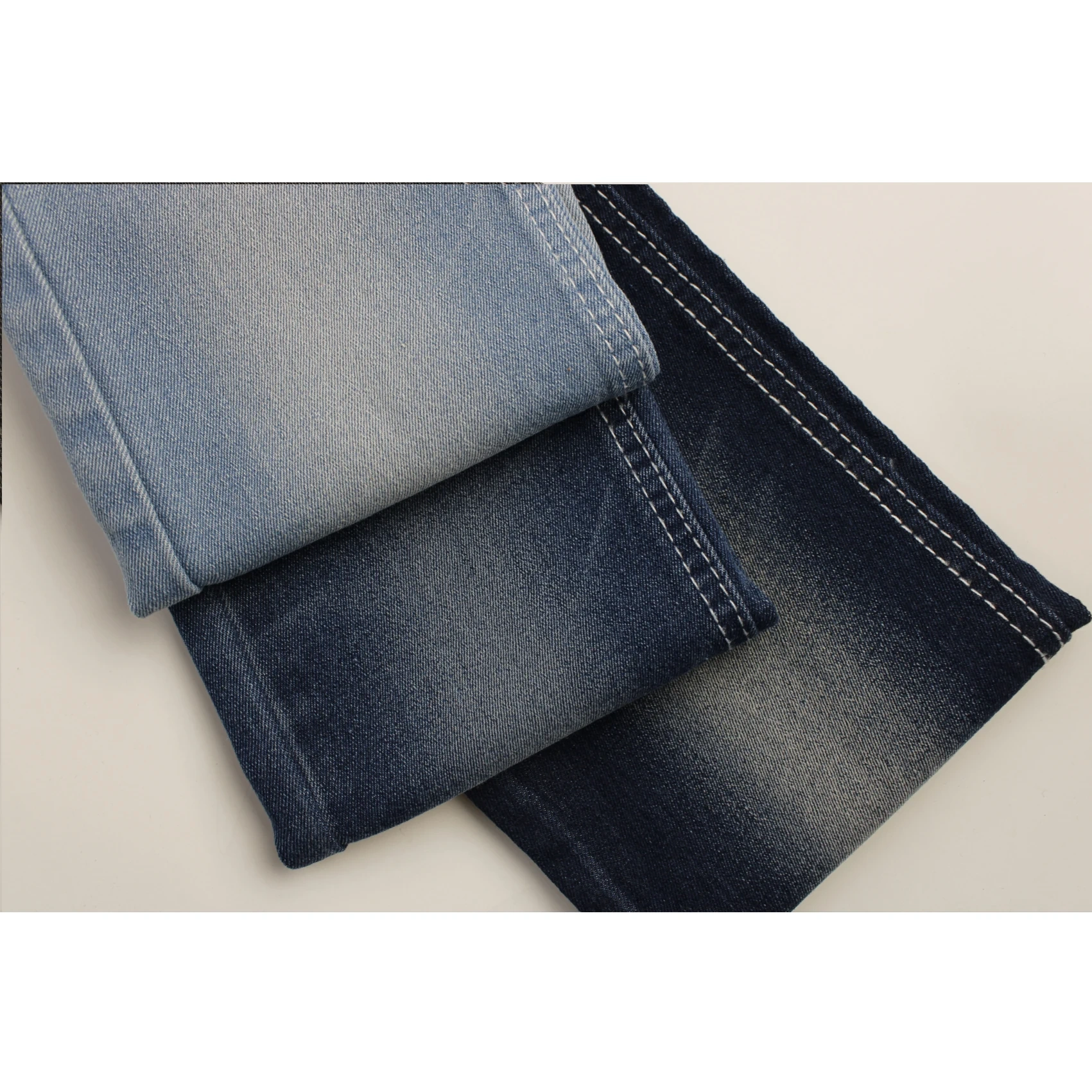 A grade competitive Price 8.4oz Big Wide 180cm Comfortable Stretch Dark Blue  Denim Fabric for men's Jeans