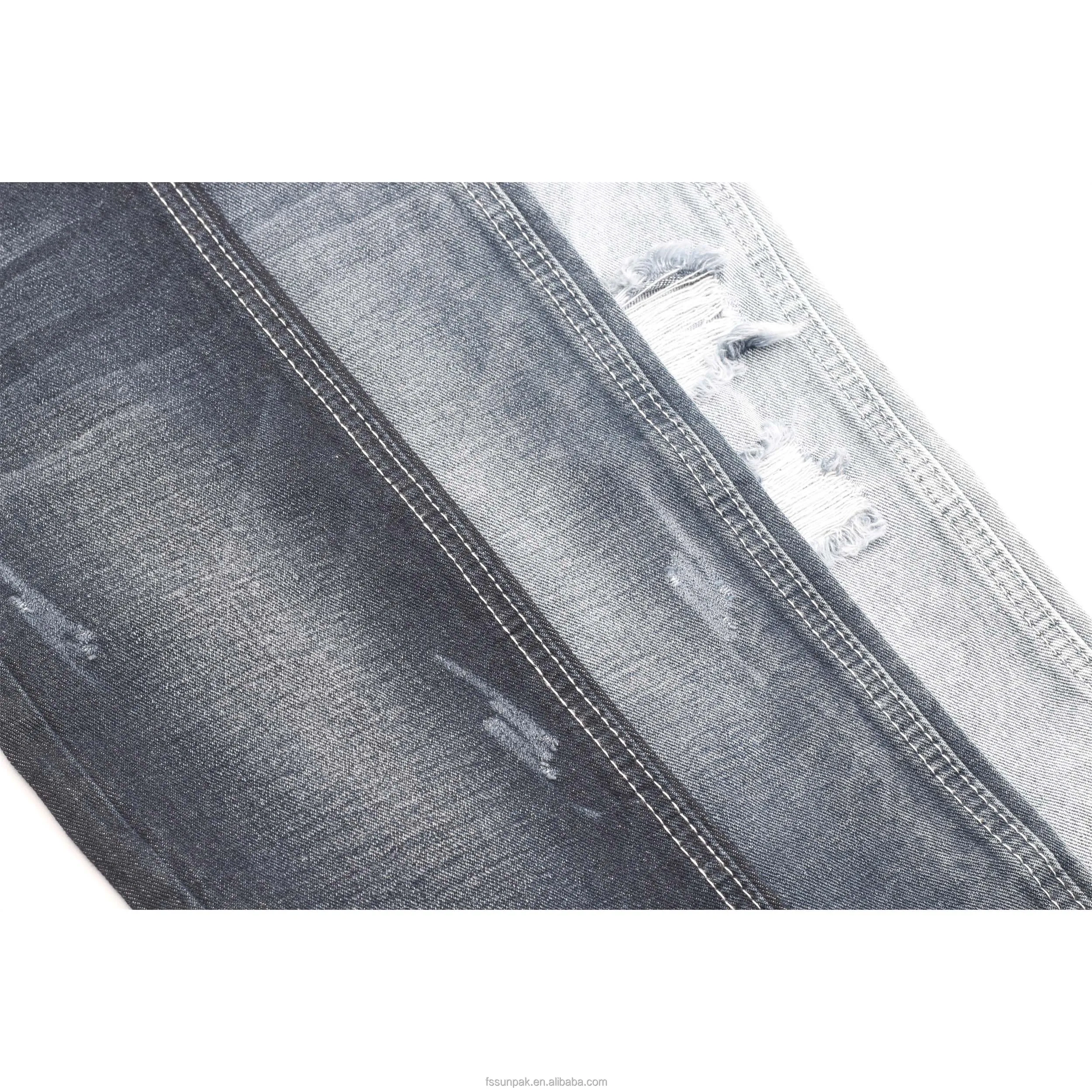 Top Quality Denim Rolls Low Discount  Heavy Weight 12.5oz 100%Cotton 10*7LHT Black Rigid Denim Fabric no stretch