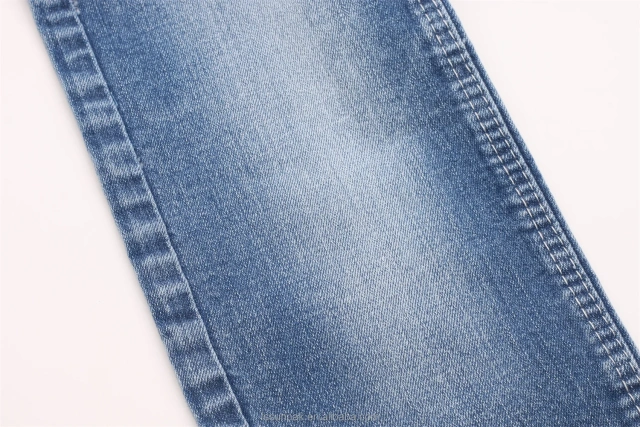 Premier Quality Bulk Stock 9.5oz Super High Elastic Dark Blue Indigo 90%Cotton 8%Poly 2%Spandex Mild Slub Stretch Denim Fabric
