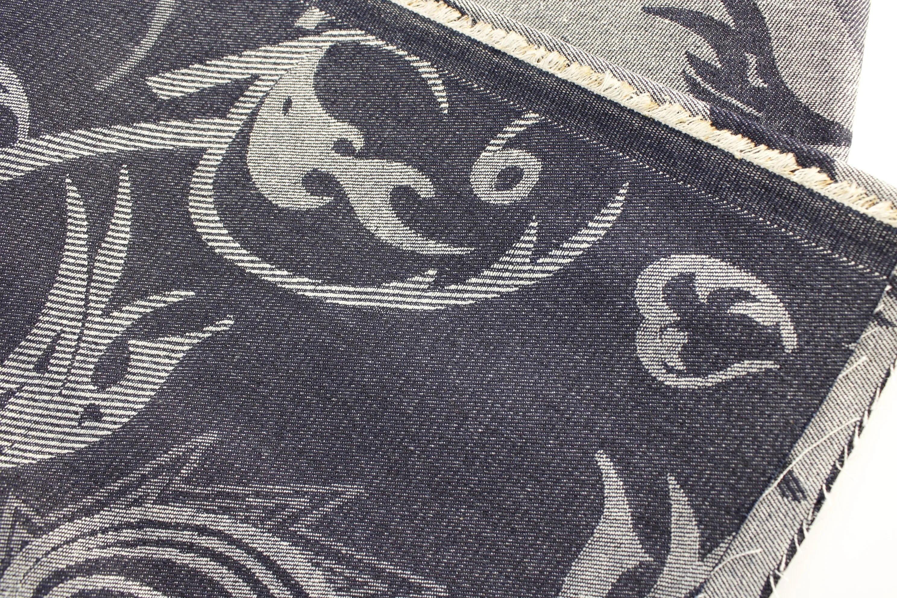 Top Quality Workable Price 9.5oz Big Wide 180cm Stretch Dark BlueJacquard denim Fabric for  Clothing or hats