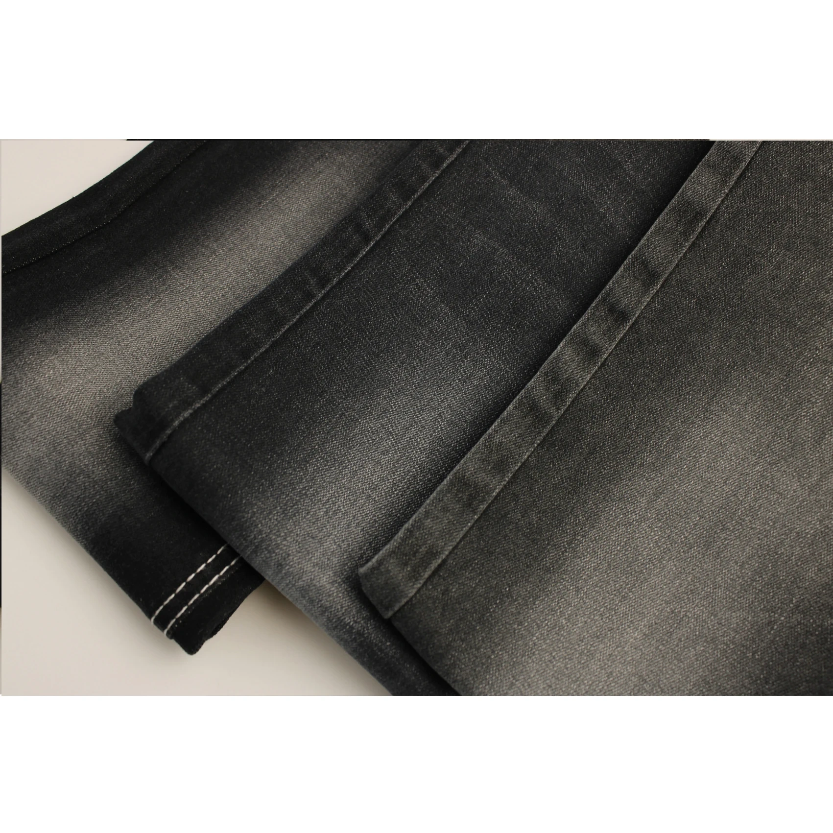 Factory Stock Lot Sold at Big Discounted Price 9 oz Color Black Super High Elastic Soft Touch  OA Jeans Denim Fabric