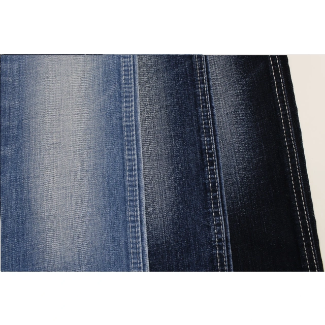 Top Quality Workable Price 11oz Big Wide 160cm Comfortable Stretch Dark Blue Warp Slub Denim Fabric for men's Jeans