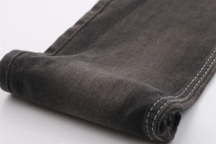 Low Price Quality Satin Gray Jeans Fabric 7.8oz Sulfur Black Comfortable Stretch Soft Touch no Slub Denim Fabric