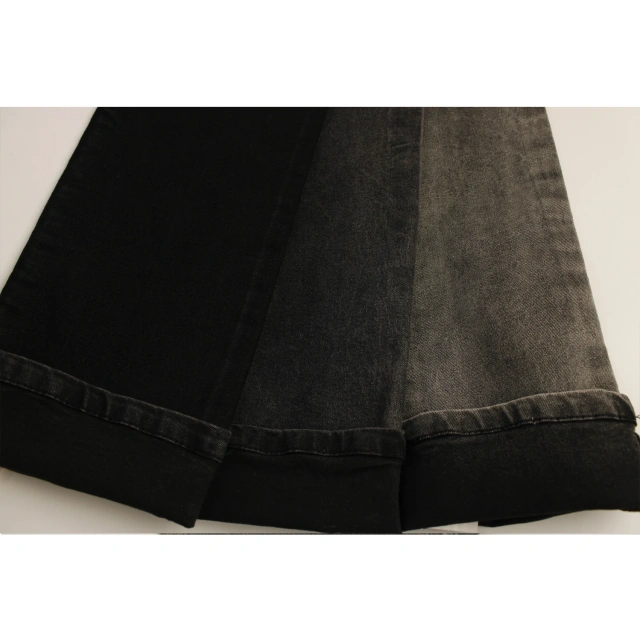Levi's boyfriend denim jeans fabric 11oz  black and black back  twill comfortable  stretch fabric for jeans
