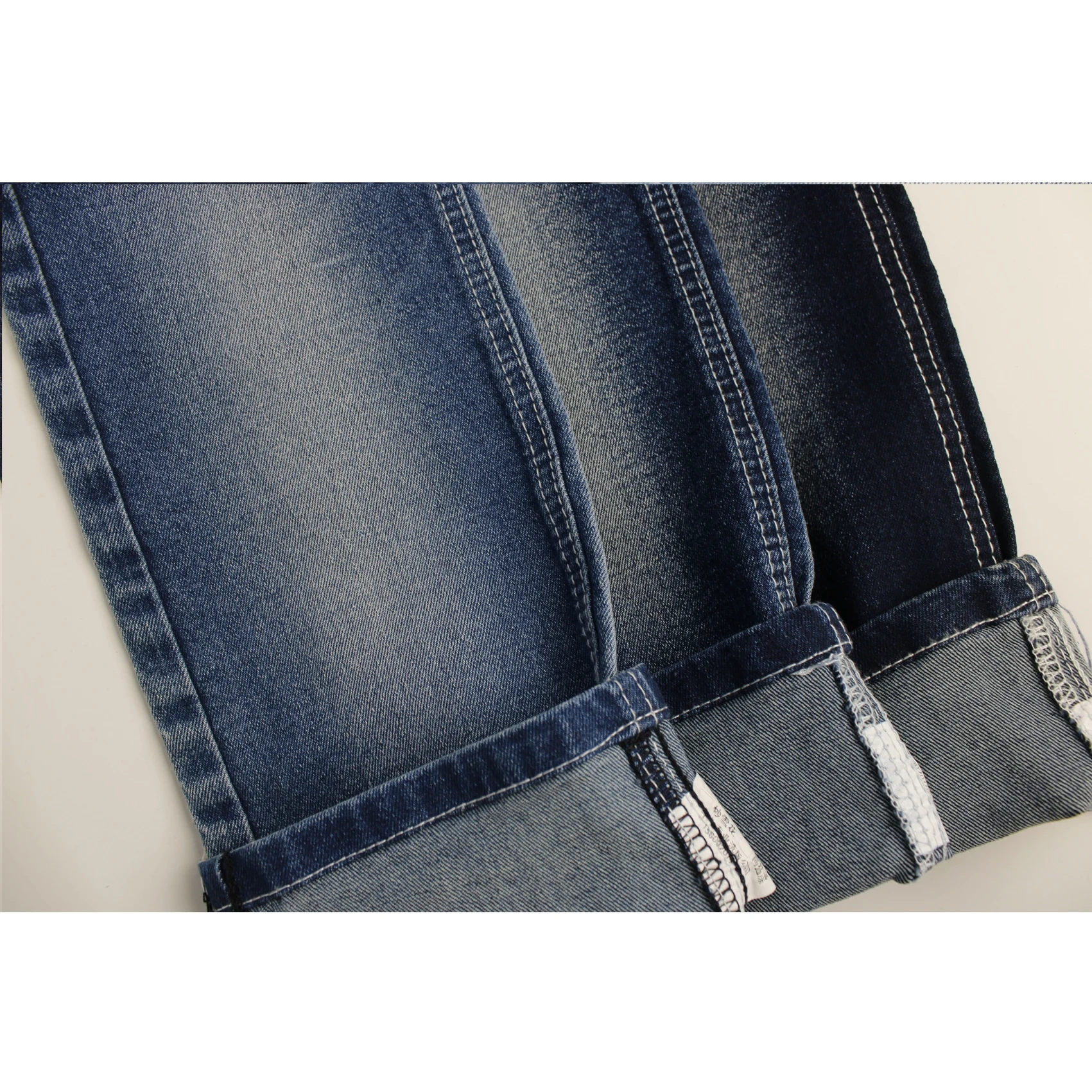 Top Quality Workable Price 11.2 oz Big Wide 180cm Comfortable Stretch Dark Blue  rigid Denim Fabric for men's Jeans