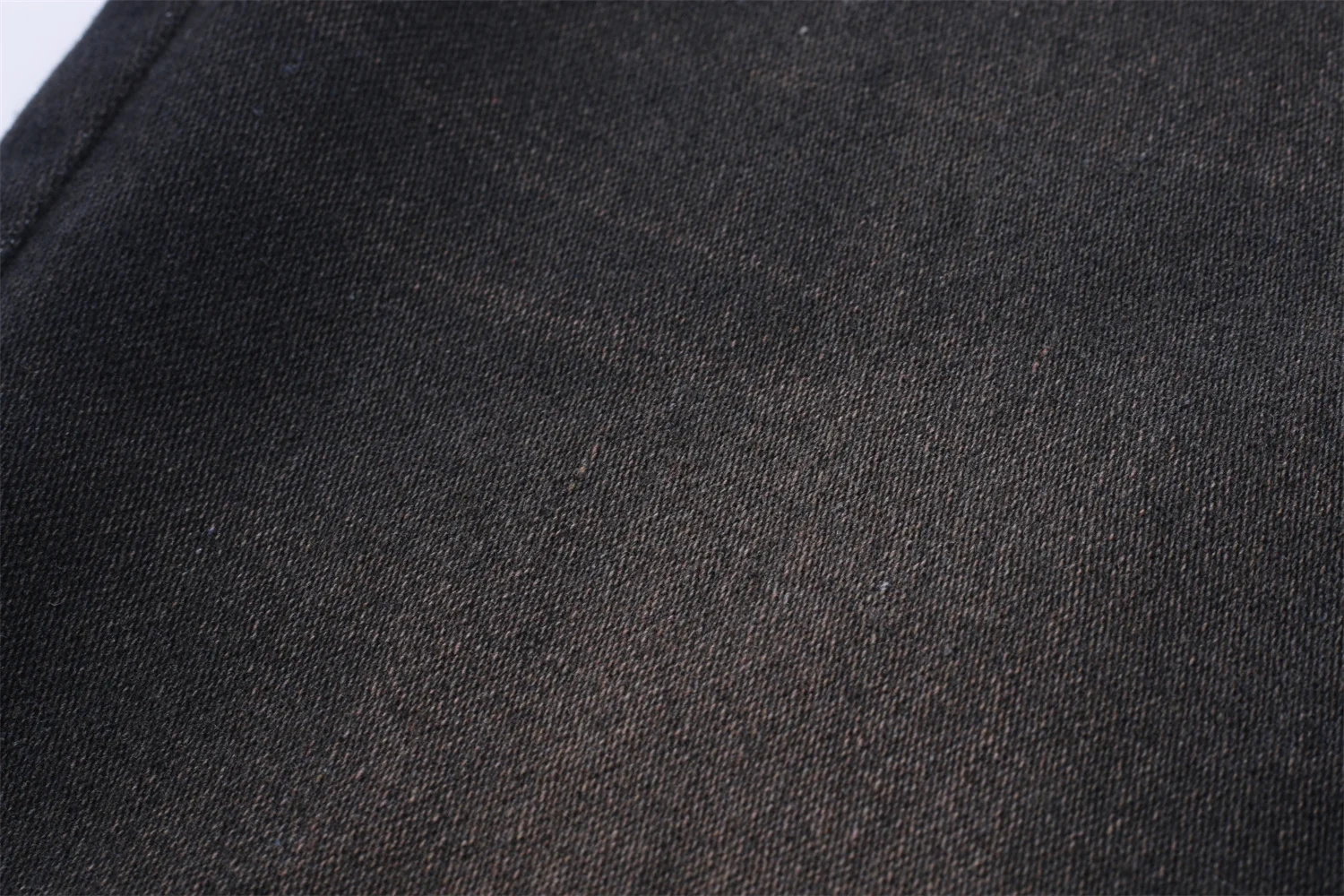 Low Price Quality Satin Gray Jeans Fabric 7.8oz Sulfur Black Comfortable Stretch Soft Touch no Slub Denim Fabric