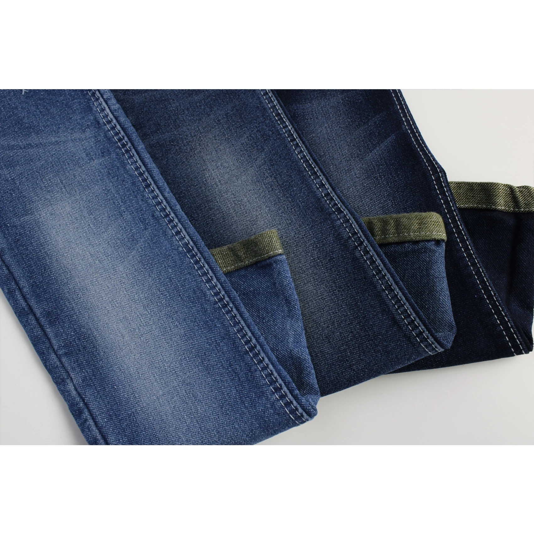 Top Quality Workable Price 12.3oz Big Wide 180cm Stretch Dark Blue corss  hand-soft feeling Fabric for  Jeans