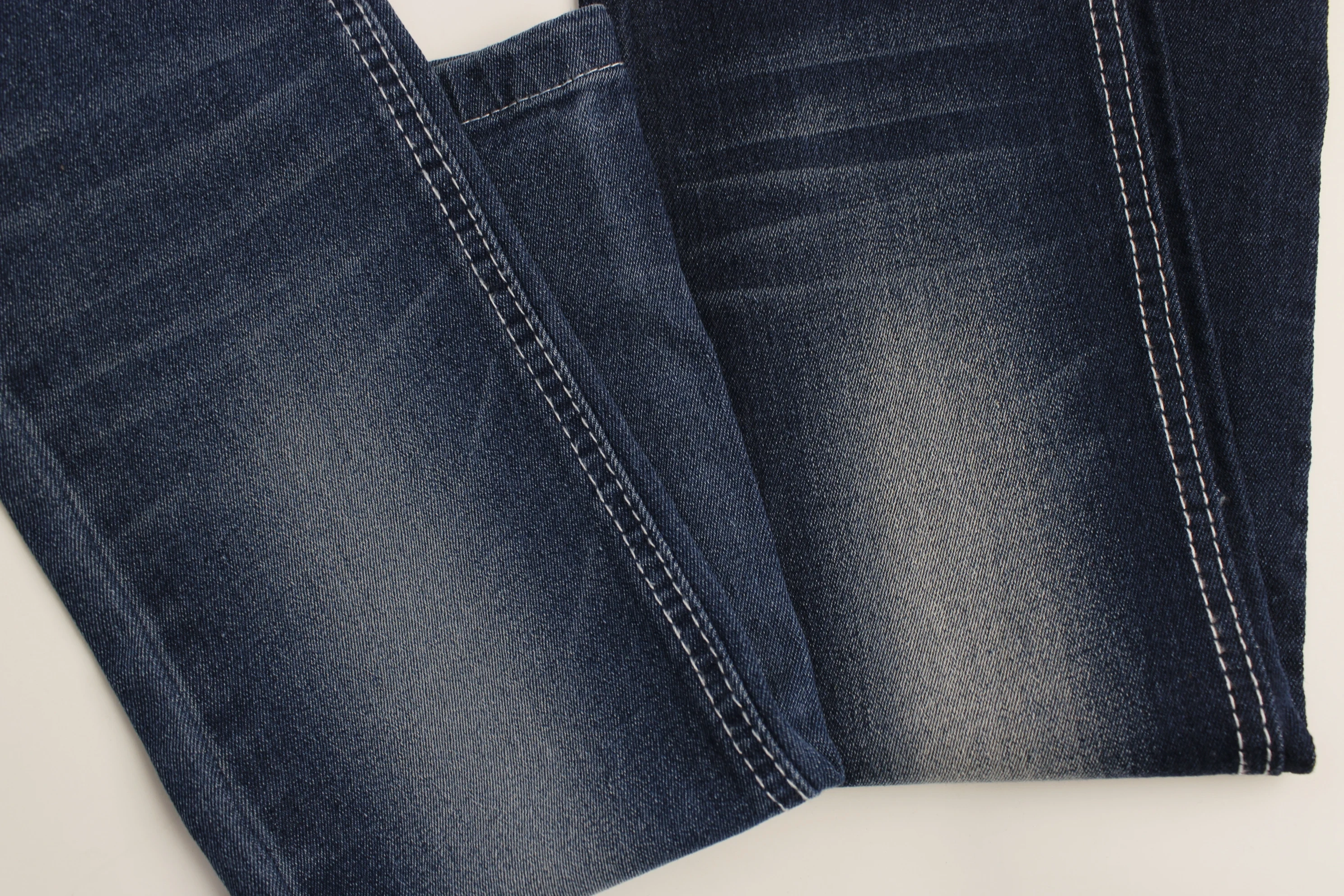 A grade competitive Price 8.4oz Big Wide 180cm Comfortable Stretch Dark Blue  Denim Fabric for men's Jeans