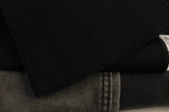 Levi's boyfriend denim jeans fabric 11oz  black and black back  twill comfortable  stretch fabric for jeans