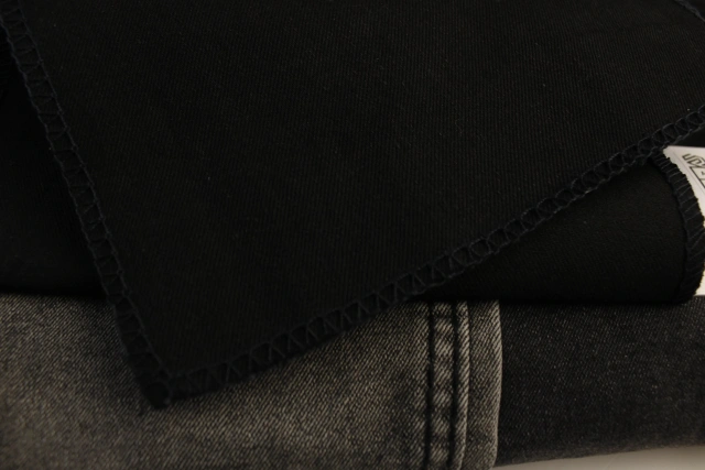 Levi's boyfriend denim jeans fabric 11oz  black and black back  twill comfortable  stretch fabric for jeans