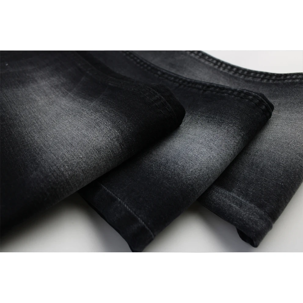 A Quality Cheap Price 70%Cotton 30%Poly 8.8OZ 180cm Width TC Welf Indigo Blue+Grey Rigid Denim Fabric Jeans