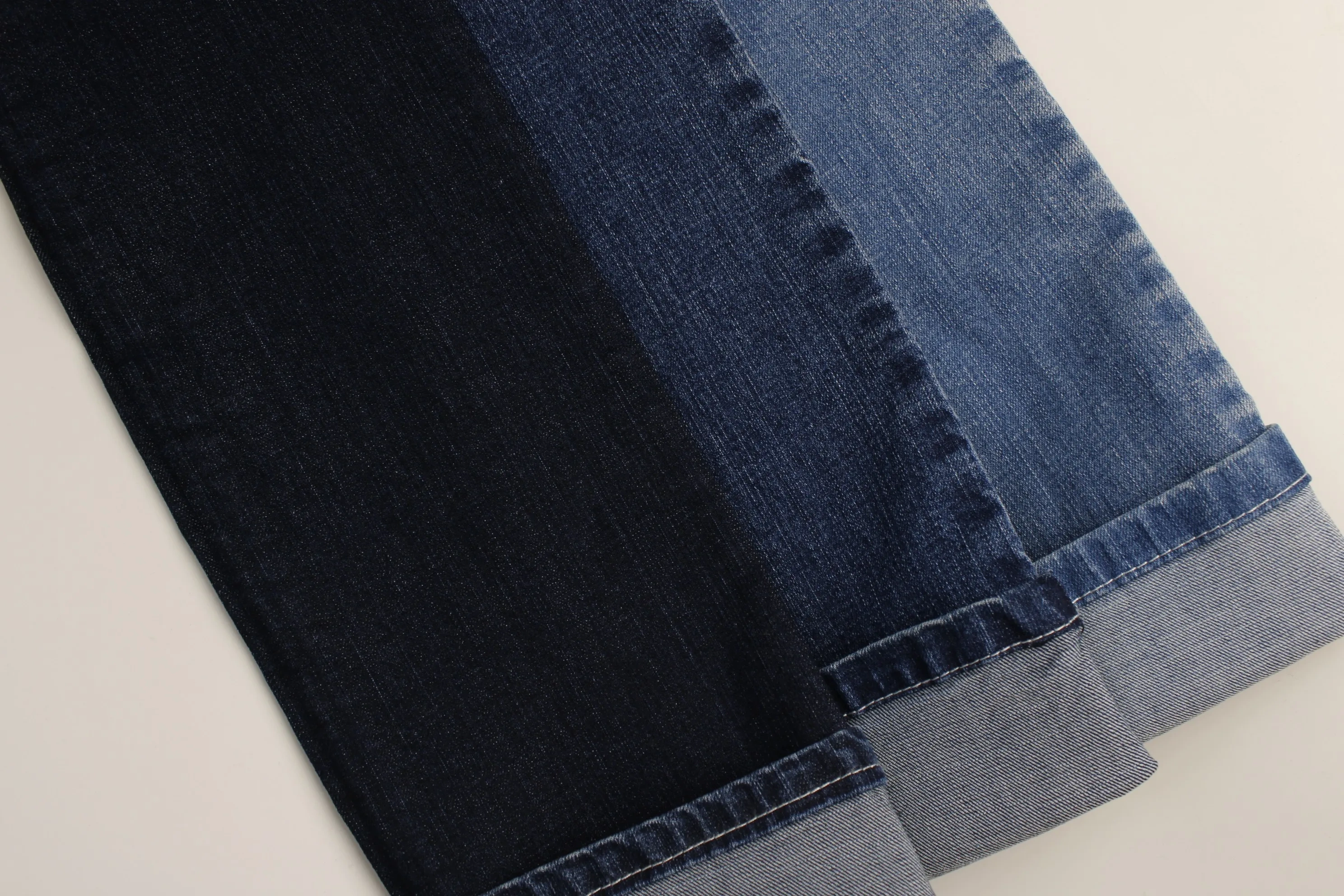 Good Quality 10.5oz  cross slub Rigid Denim super  Stretch denim fabric for  jeans