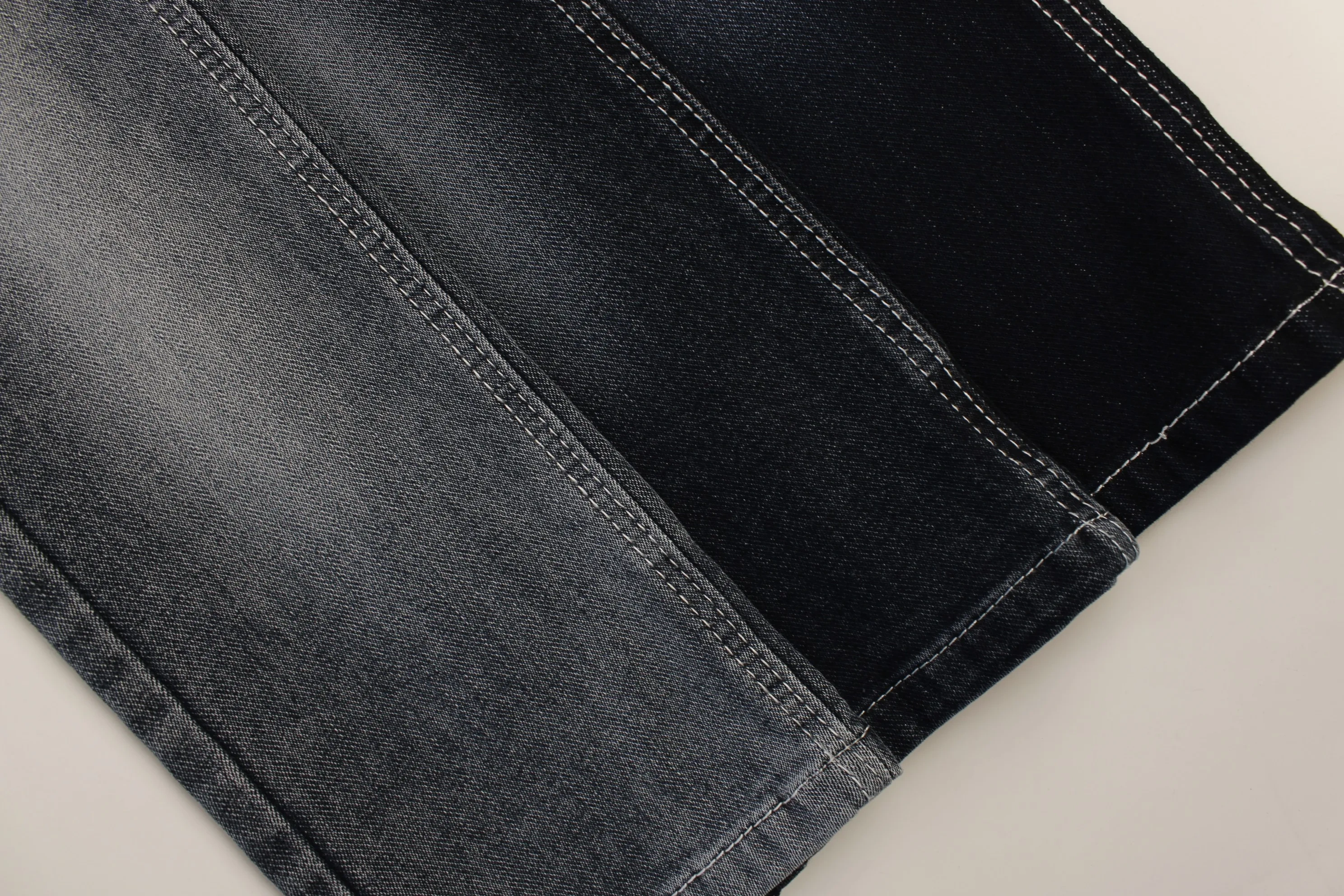 Blue and gray soft hand feeling   warp slub 9.5 oz  Stretch  Denim Fabric for jeans