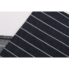10.3 oz Stretch stripe High quality  denim fabric stock cotton spandex polyester