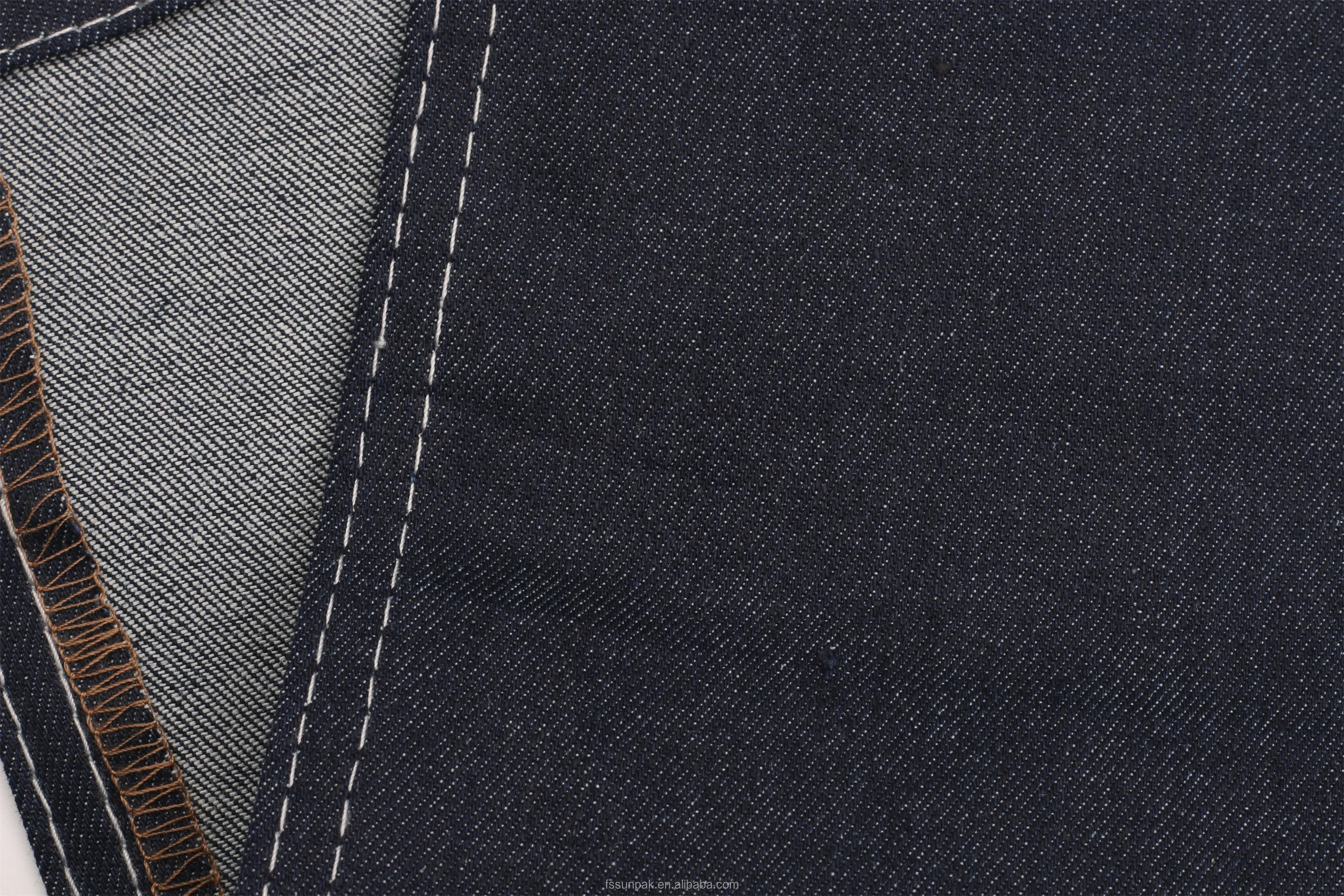 Workable Price Super High Stretch 9.5oz Cotton Poly 3%Spandex Indigo Blue Fabric Denim