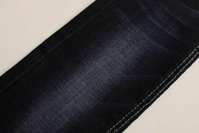 High Quality  oA 9.8oz  cross slub Rigid Denim super  Stretch denim fabric for  jeans