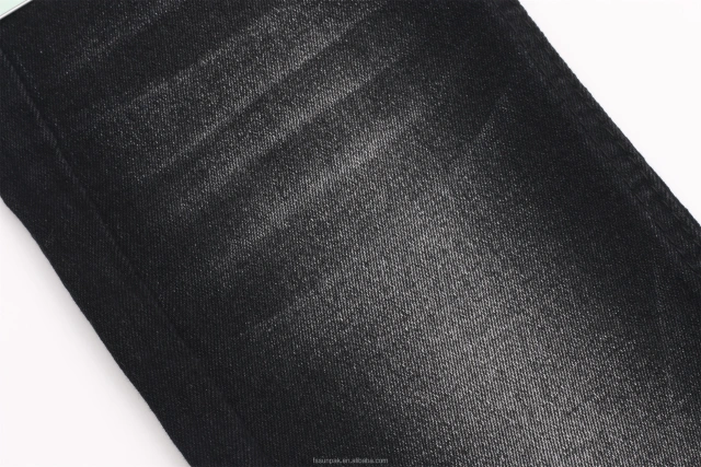 Top Quality China Big Factory Made OE Super Soft 10oz Big Width Sulfur Black Black TR Fabric Denim