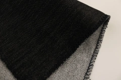 Top Quality Workable Price 9.5 oz Big Wide 180cm soft hand feeling slub  sulfur black   Denim Fabric for men's Jeans