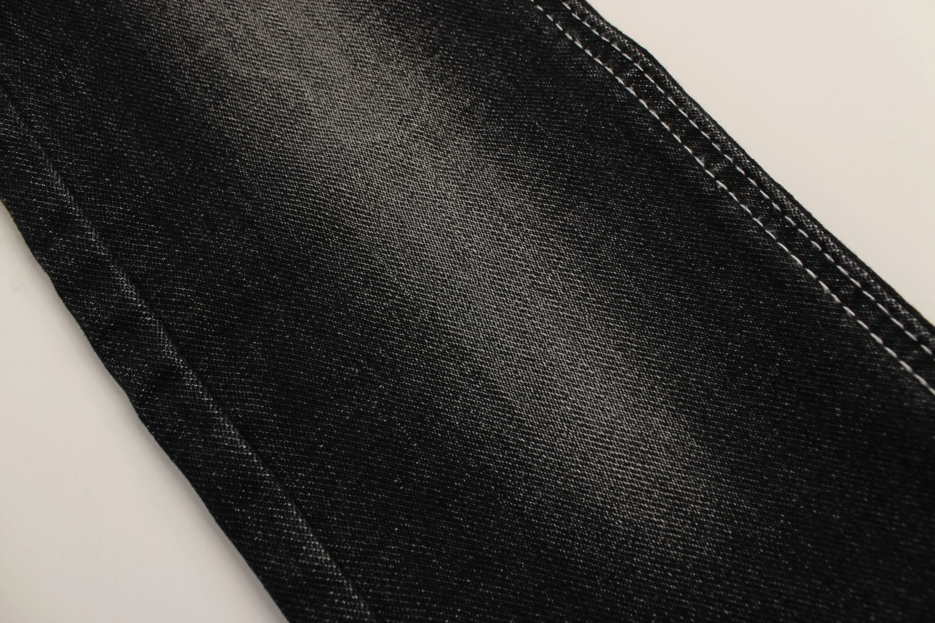 Top Quality Workable Price 9.5 oz Big Wide 180cm soft hand feeling slub  sulfur black   Denim Fabric for men's Jeans