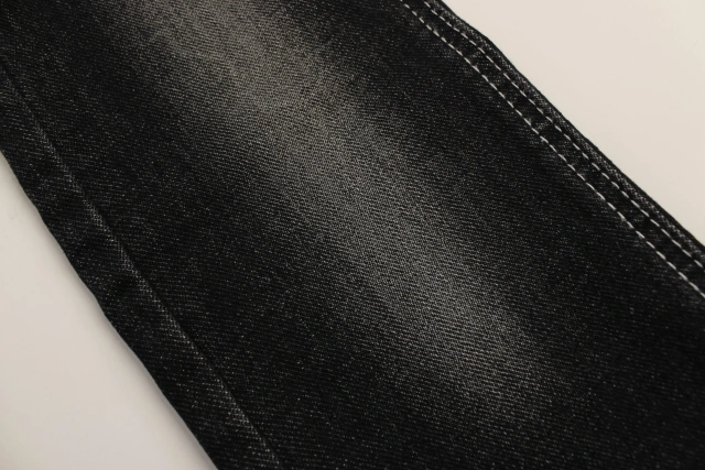 Top Quality Workable Price 9.5 oz Big Wide 180cm soft hand feeling slub  sulfur black   Denim Fabric for men's Jeans