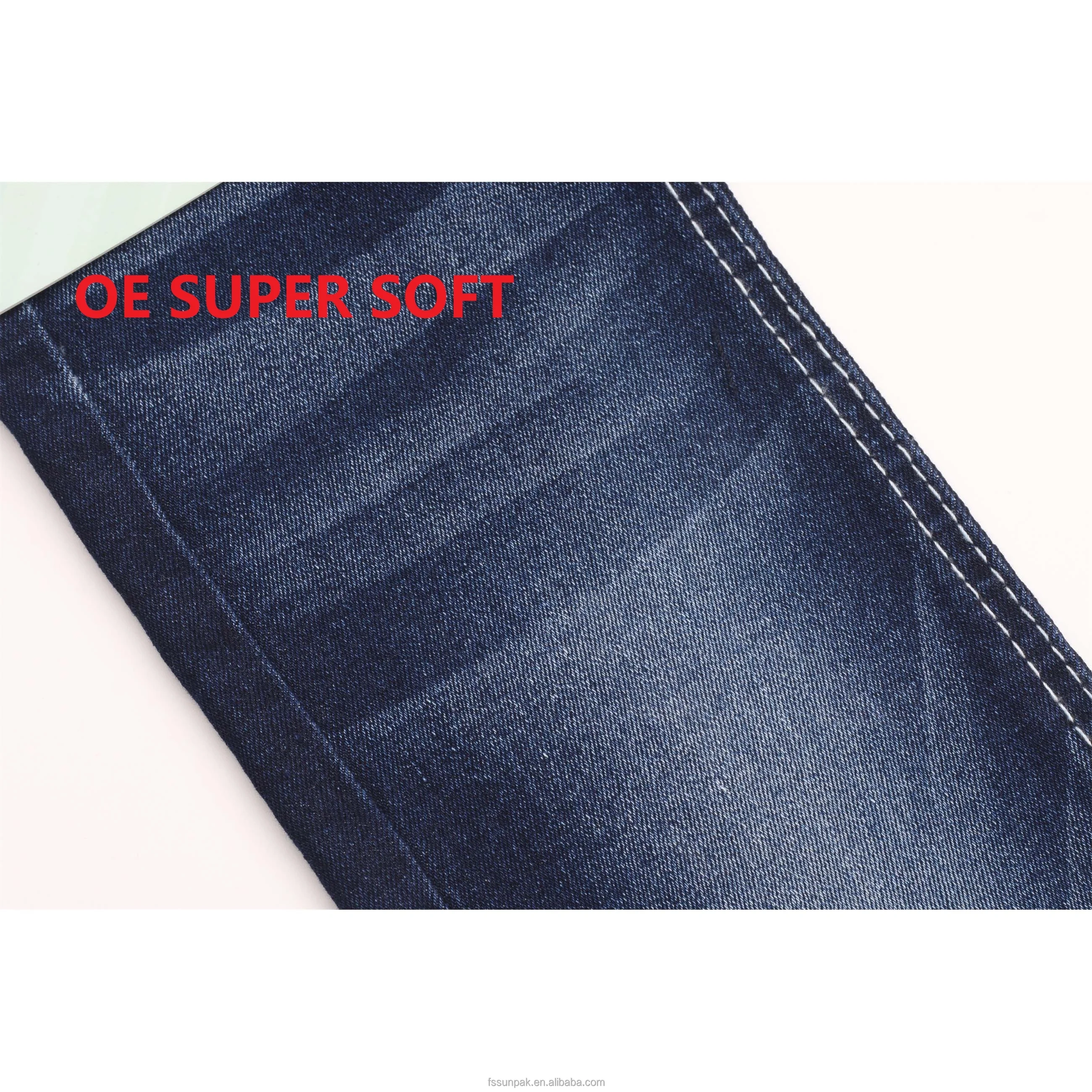 Wholesale Price 10oz Cotton Stretch TR OE Super Soft Dark Indigo Denim Jeans Fabric