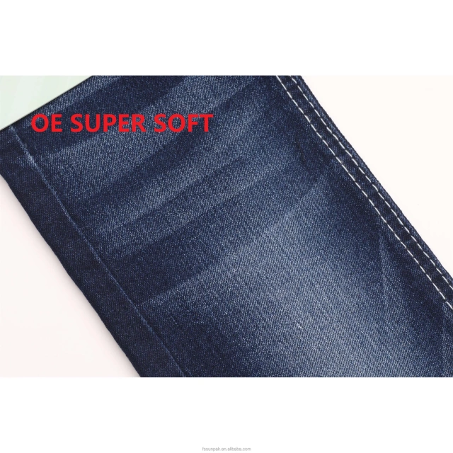 Wholesale Price 10oz Cotton Stretch TR OE Super Soft Dark Indigo Denim Jeans Fabric