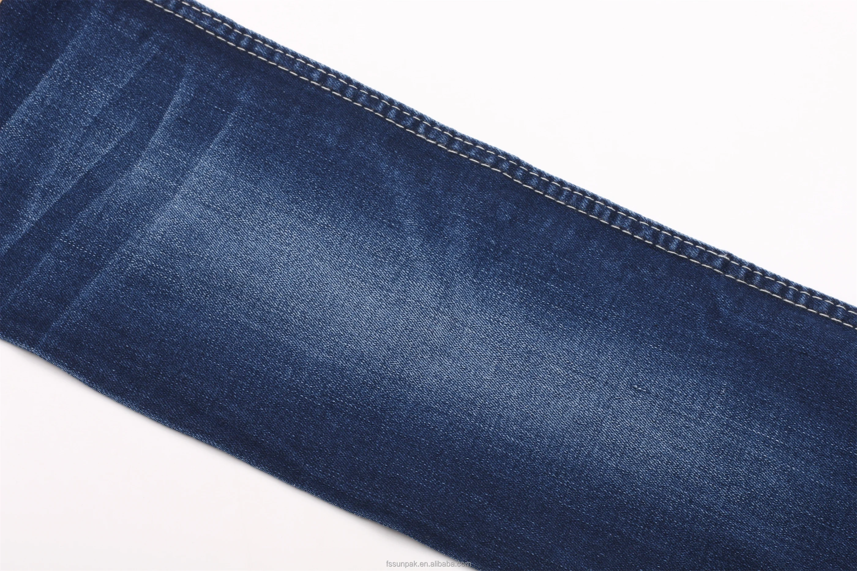 Workable Price Super High Stretch 9.5oz Cotton Poly 3%Spandex Indigo Blue Fabric Denim