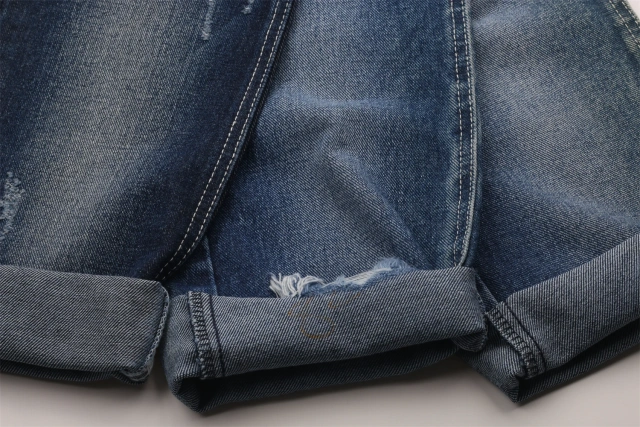 Factory Direct Selling Top Quality Blue Black TR 7SOE*7SOE Cotton Poly Viscose 13.4oz no Slub Denim Jeans Fabric