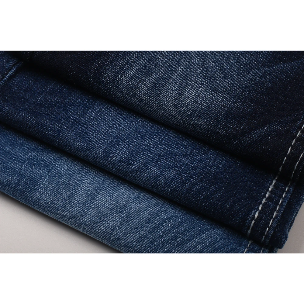 Stretch Cotton poly spandex denim fabrics Hot sale Cheap Indigo blue Jeans Fabric