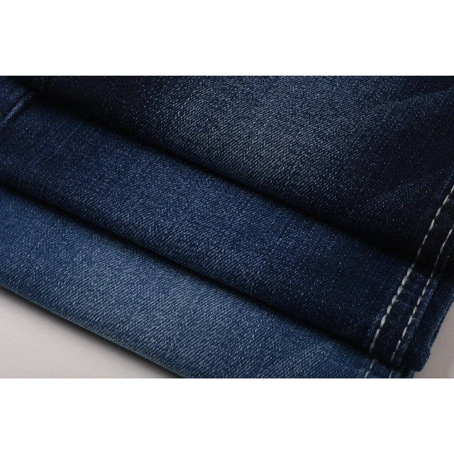Stretch Cotton poly spandex denim fabrics Hot sale Cheap Indigo blue Jeans Fabric