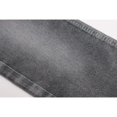 Super soft slight slub comfortable stretch 370gsm 180cm mercerized black black back denim fabric