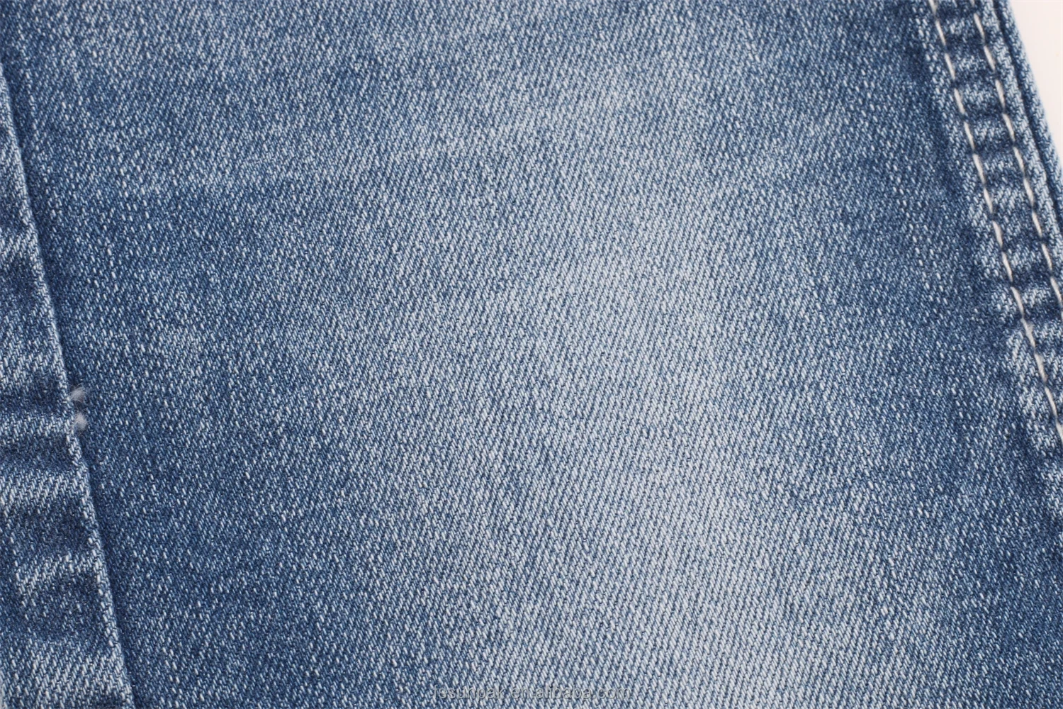 Premier Quality Bulk Stock 9.5oz Super High Elastic Dark Blue Indigo 90%Cotton 8%Poly 2%Spandex Mild Slub Stretch Denim Fabric
