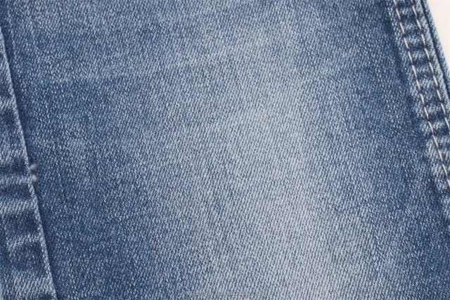 Premier Quality Bulk Stock 9.5oz Super High Elastic Dark Blue Indigo 90%Cotton 8%Poly 2%Spandex Mild Slub Stretch Denim Fabric