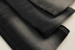 Factory Stock Lot Sold at Big Discounted Price 9 oz Color Black Super High Elastic Soft Touch  OA Jeans Denim Fabric