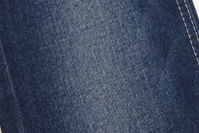 Good Quality Low Discounted Price 10.3oz LHT Deel Azul Rigid Denim no Stretch 70 cotton 30 poly Denim Fabric