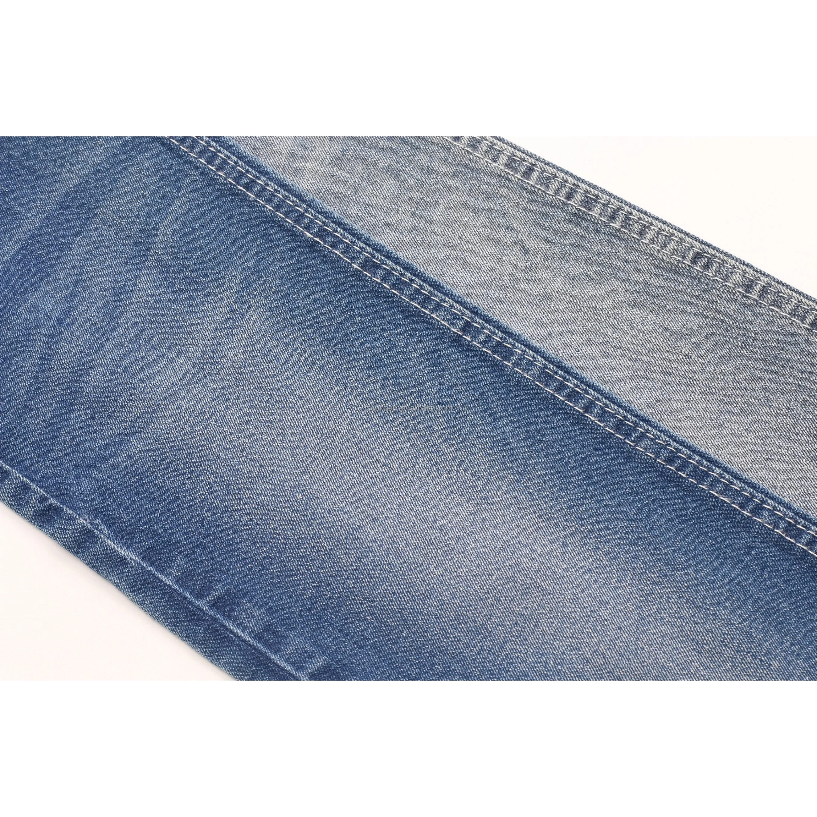 Low Price 10% Viscose 10.3oz 350GSM 182cm No Slub Comfortable Stretch Soft Hand Feel TR Denim Fabric