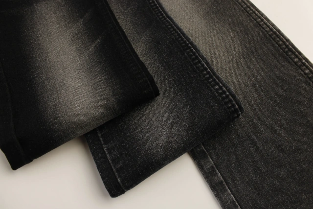 Good Quality Low Discounted Price 10.8oz  black &black back  70%cotton 28% polyester 2%spandex  Denim Fabric