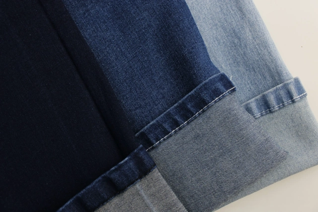 OA  Hot Sale High Elastic Dark Blue 9.5 OZ soft hand feeling Cotton/Poly/Spandex  Denim Fabric for Jeans