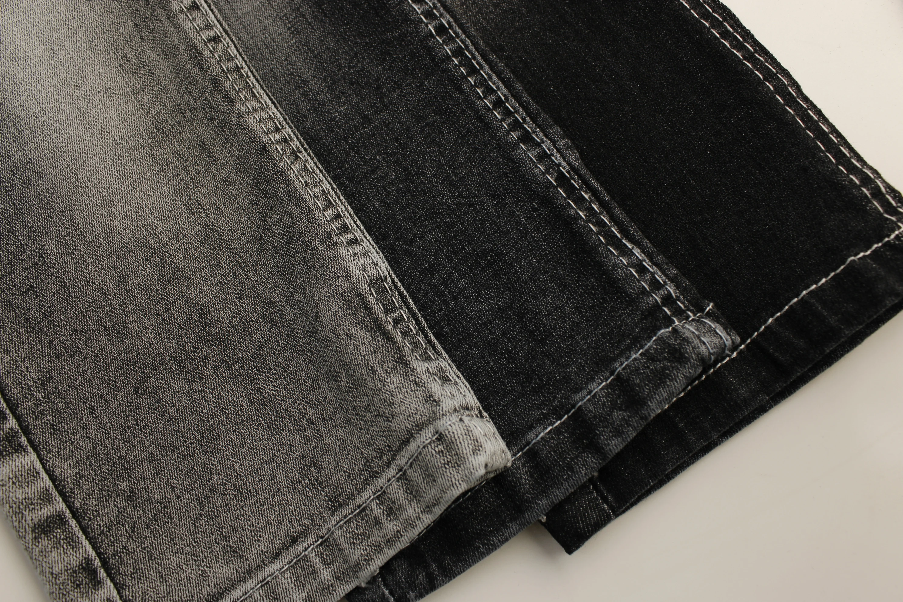 Levi's style denim jeans fabric 9.8 oz sulfur  black   OA high quality stretch fabric for jeans