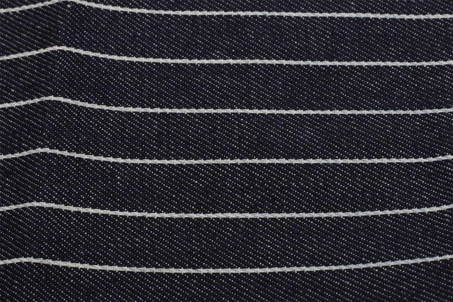10.3 oz Stretch stripe High quality  denim fabric stock cotton spandex polyester