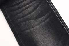 OA Quality 9.6oz Sulfur Black+Black 65/66'' Warp Slub Super Stretch Denim Fabric for Men