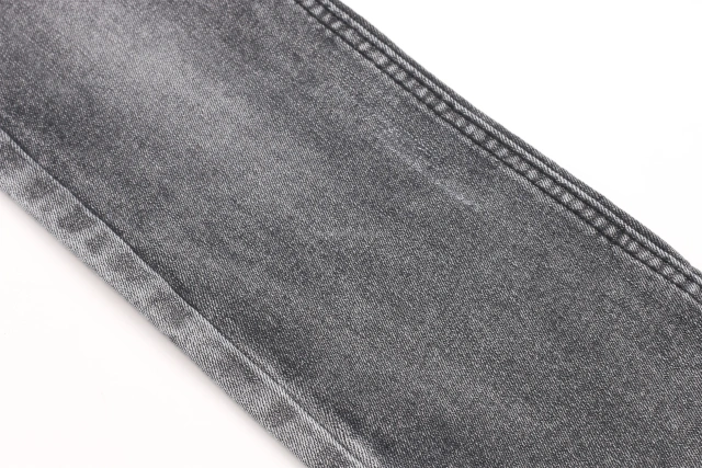 China Wholesale Best Quality Low Price Soft Nice Slubby 10oz 67'' Super High Stretch Black Black Denim Jeans Fabric