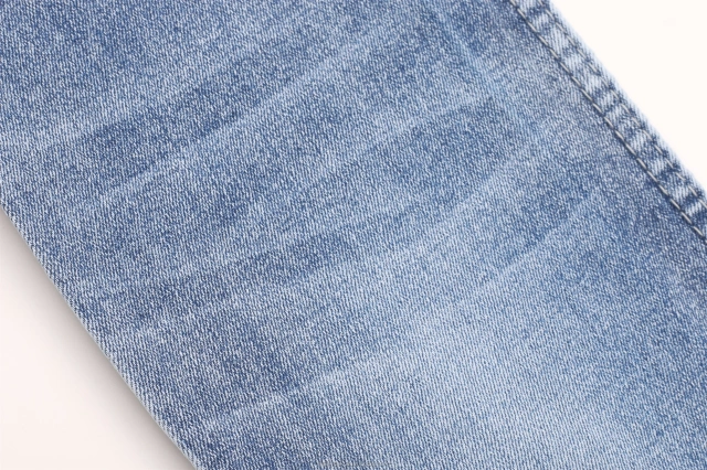 Workable Price Super High Stretch 9.5oz Cotton Poly 3%Spandex Indigo Blue Fabric Denim