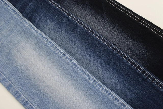 High Quality  oA 9.8oz  cross slub Rigid Denim super  Stretch denim fabric for  jeans
