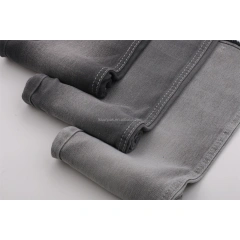 Low Price Quality Satin Gray Jeans Fabric 7.8oz Sulfur Grey Comfortable Stretch Soft Touch no Slub Denim Fabric